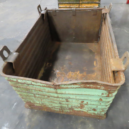 50" x 34" x 24" ID Deep Corrugated Steel Storage Dump Tote W/ Lifting Lugs