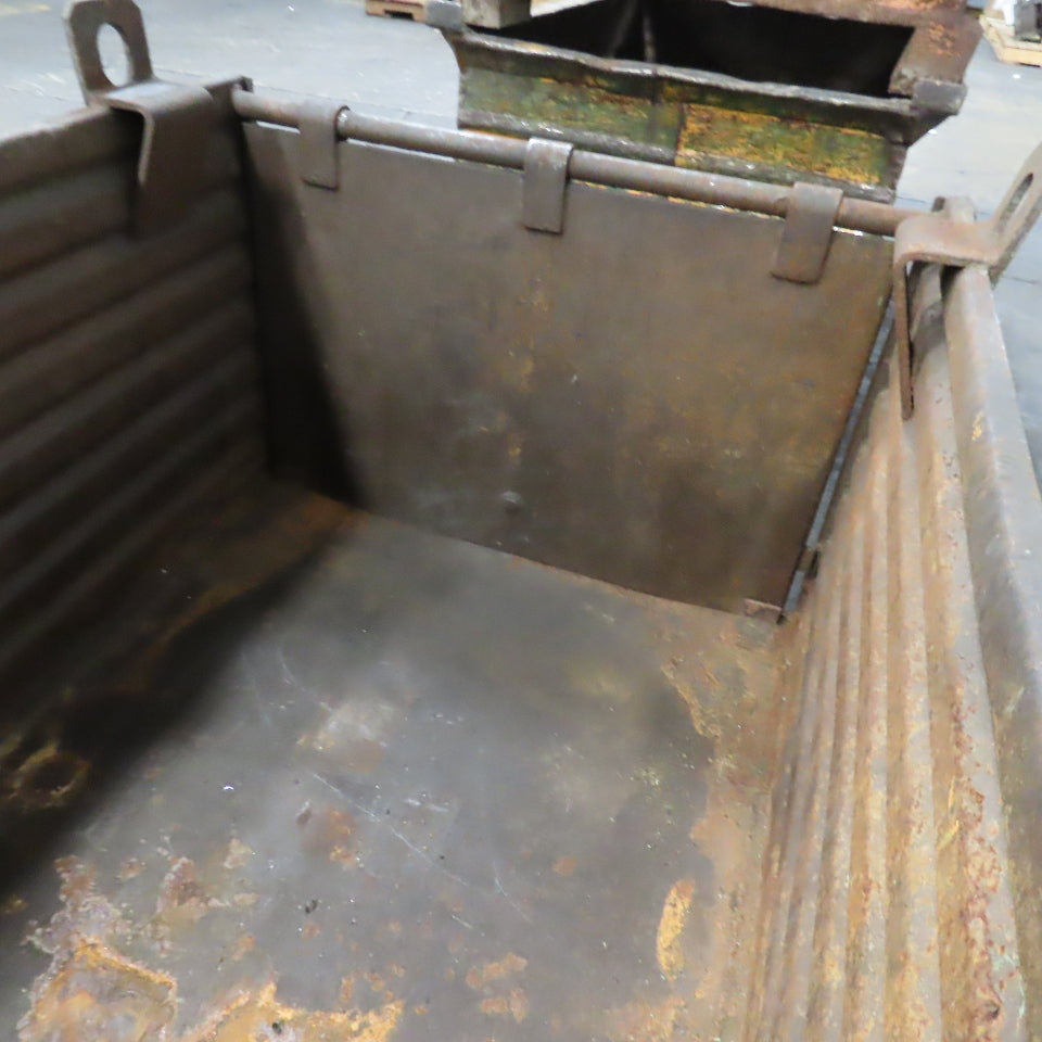 50" x 34" x 24" ID Deep Corrugated Steel Storage Dump Tote W/ Lifting Lugs