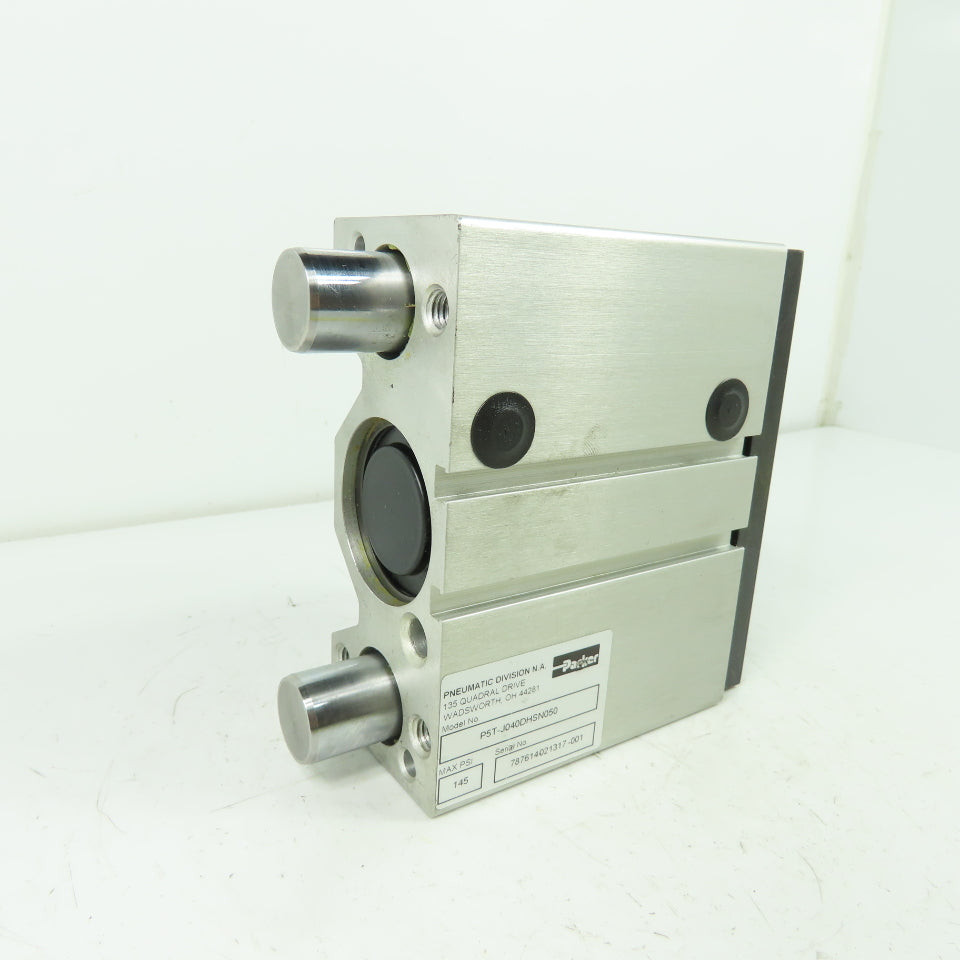 Parker P5T-J040DHSN050 Pneumatic Guided Cylinder Slide 145PSI 50mm Stroke