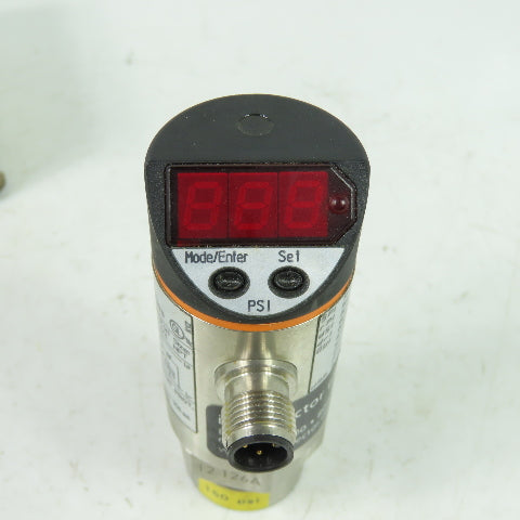 IFM PN3224 Pressure Sensor 20-30VDC 1/4" Port 0-150PSI Range