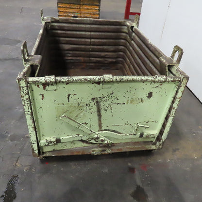48" x 34" x 24" ID Deep Corrugated Steel Storage Dump Tote W/ Lifting Lugs