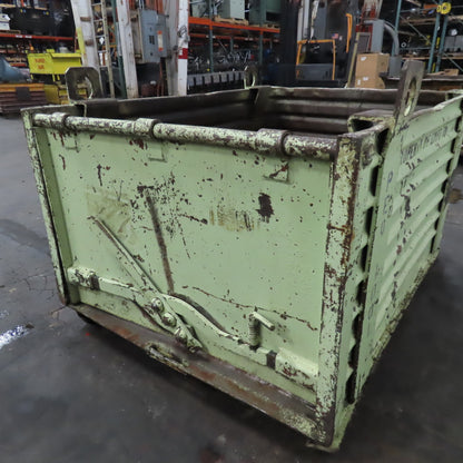 48" x 34" x 24" ID Deep Corrugated Steel Storage Dump Tote W/ Lifting Lugs