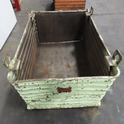 48" x 34" x 24" ID Deep Corrugated Steel Storage Dump Tote W/ Lifting Lugs