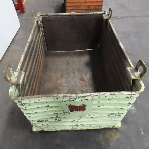 48" x 34" x 24" ID Deep Corrugated Steel Storage Dump Tote W/ Lifting Lugs