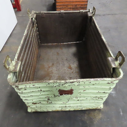 48" x 34" x 24" ID Deep Corrugated Steel Storage Dump Tote W/ Lifting Lugs