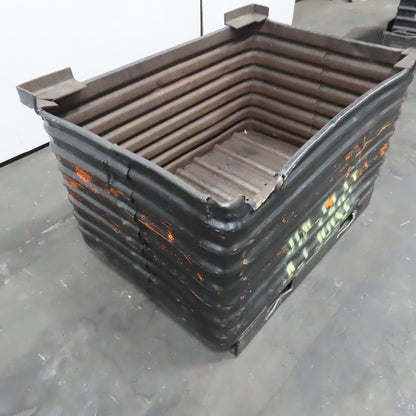 32" x 46" x 24" ID Deep Corrugated Steel Storage Stacking Tote