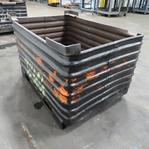 32" x 46" x 24" ID Deep Corrugated Steel Storage Stacking Tote