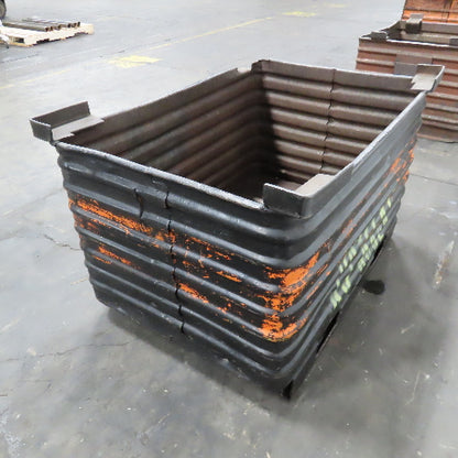 32" x 46" x 24" ID Deep Corrugated Steel Storage Stacking Tote