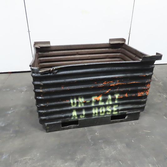 32" x 46" x 24" ID Deep Corrugated Steel Storage Stacking Tote
