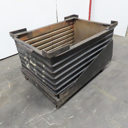 32" x 46" x 24" ID Deep Corrugated Steel Storage Stacking Tote