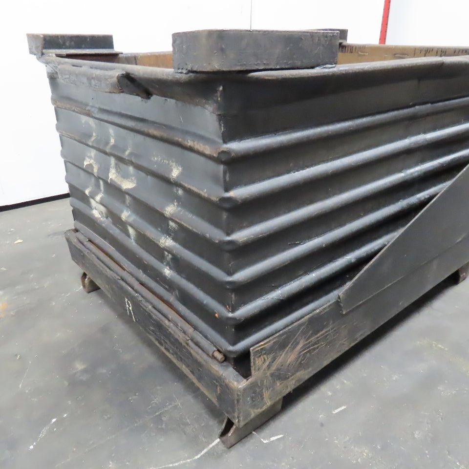 32" x 46" x 24" ID Deep Corrugated Steel Storage Stacking Tote