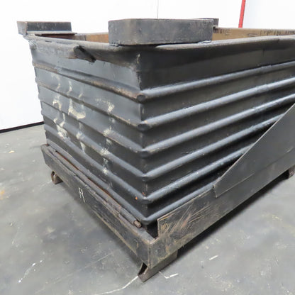 32" x 46" x 24" ID Deep Corrugated Steel Storage Stacking Tote