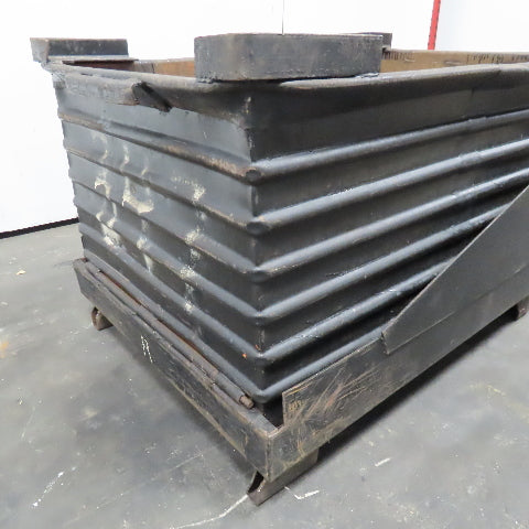 32" x 46" x 24" ID Deep Corrugated Steel Storage Stacking Tote