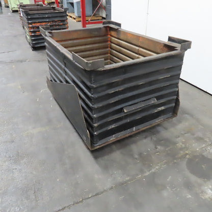 32" x 46" x 24" ID Deep Corrugated Steel Storage Stacking Tote