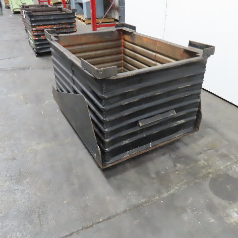 32" x 46" x 24" ID Deep Corrugated Steel Storage Stacking Tote