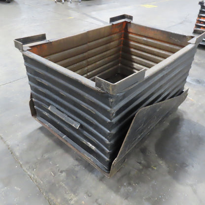 32" x 46" x 24" ID Deep Corrugated Steel Storage Stacking Tote