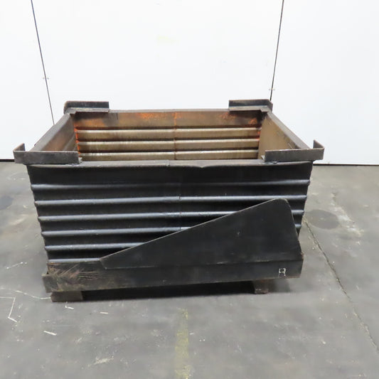 32" x 46" x 24" ID Deep Corrugated Steel Storage Stacking Tote