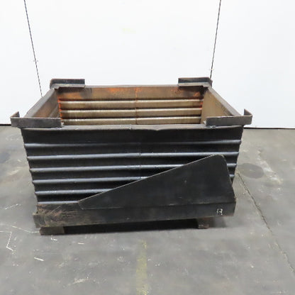32" x 46" x 24" ID Deep Corrugated Steel Storage Stacking Tote