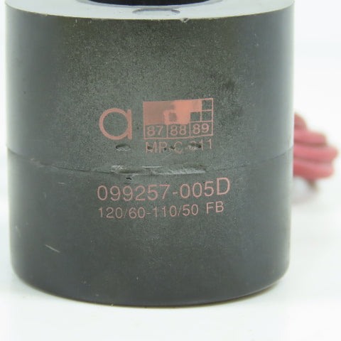 Asco 099257-005D Solenoid Valve Coil 120V 60HZ 2-Wire