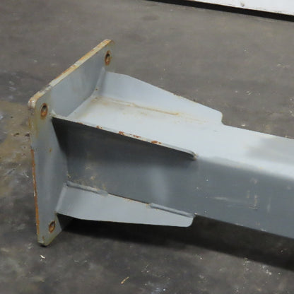 6" x 6" Steel Square Floor Column Post Bridge Crane Gusseted Support 161" Tall