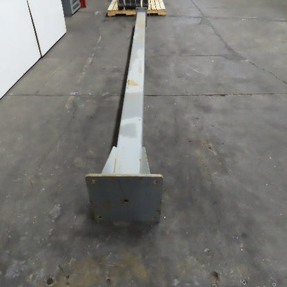 6" x 6" Steel Square Floor Column Post Bridge Crane Gusseted Support 161" Tall
