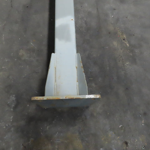 6" x 6" Steel Square Floor Column Post Bridge Crane Gusseted Support 161" Tall