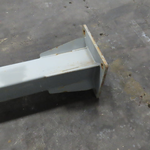 6" x 6" Steel Square Floor Column Post Bridge Crane Gusseted Support 161" Tall