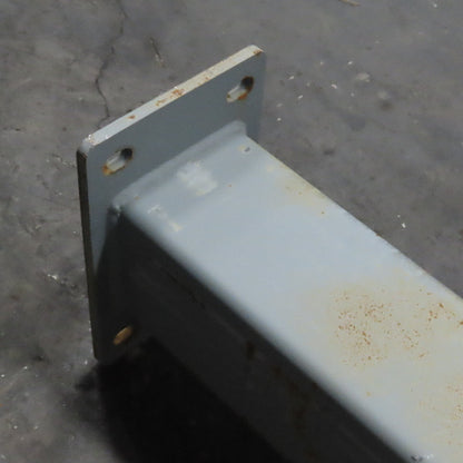 6" x 6" Steel Square Floor Column Post Bridge Crane Gusseted Support 161" Tall