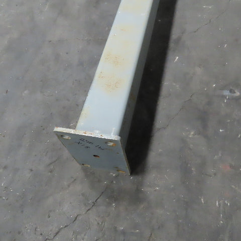 6" x 6" Steel Square Floor Column Post Bridge Crane Gusseted Support 161" Tall