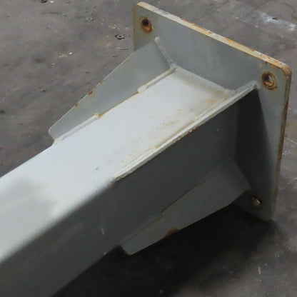 6" x 6" Steel Square Floor Column Post Bridge Crane Gusseted Support 161" Tall