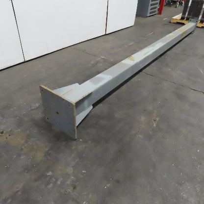 6" x 6" Steel Square Floor Column Post Bridge Crane Gusseted Support 161" Tall