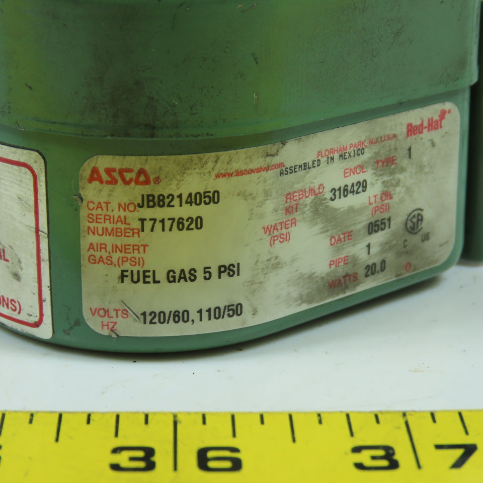 Asco JB8214050 Solenoid Valve Coil 120V 60HZ