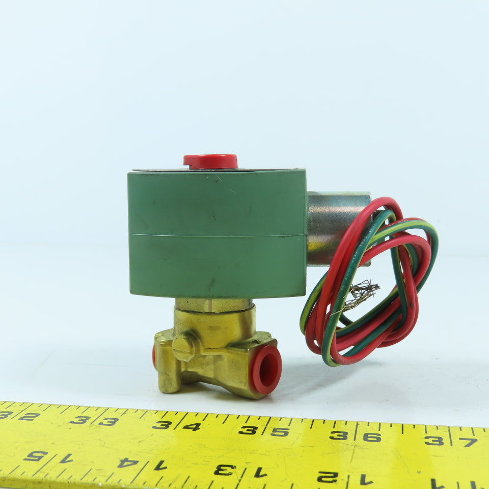 Asco 8262H208 1/4" Air Water Oil Solenoid Valve 120V 60HZ 100PSI