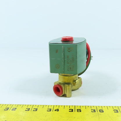 Asco 8262H208 1/4" Air Water Oil Solenoid Valve 120V 60HZ 100PSI