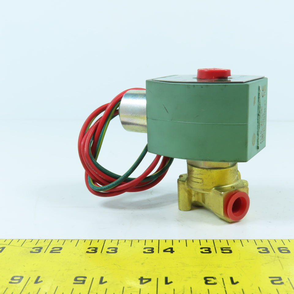 Asco 8262H208 1/4" Air Water Oil Solenoid Valve 120V 60HZ 100PSI