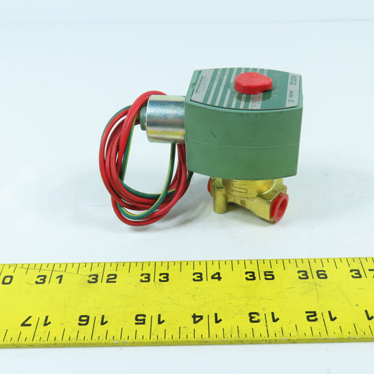 Asco 8262H208 1/4" Air Water Oil Solenoid Valve 120V 60HZ 100PSI