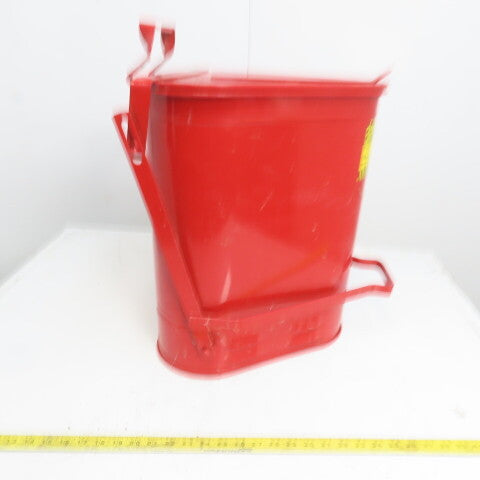 Eagle Model 910-FL Steel Oil Rag Waste Can 10 Gallon W/Foot Pedal Lid