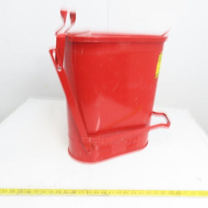 Eagle Model 910-FL Steel Oil Rag Waste Can 10 Gallon W/Foot Pedal Lid