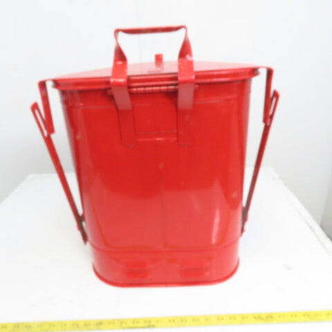 Eagle Model 910-FL Steel Oil Rag Waste Can 10 Gallon W/Foot Pedal Lid