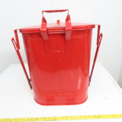 Eagle Model 910-FL Steel Oil Rag Waste Can 10 Gallon W/Foot Pedal Lid