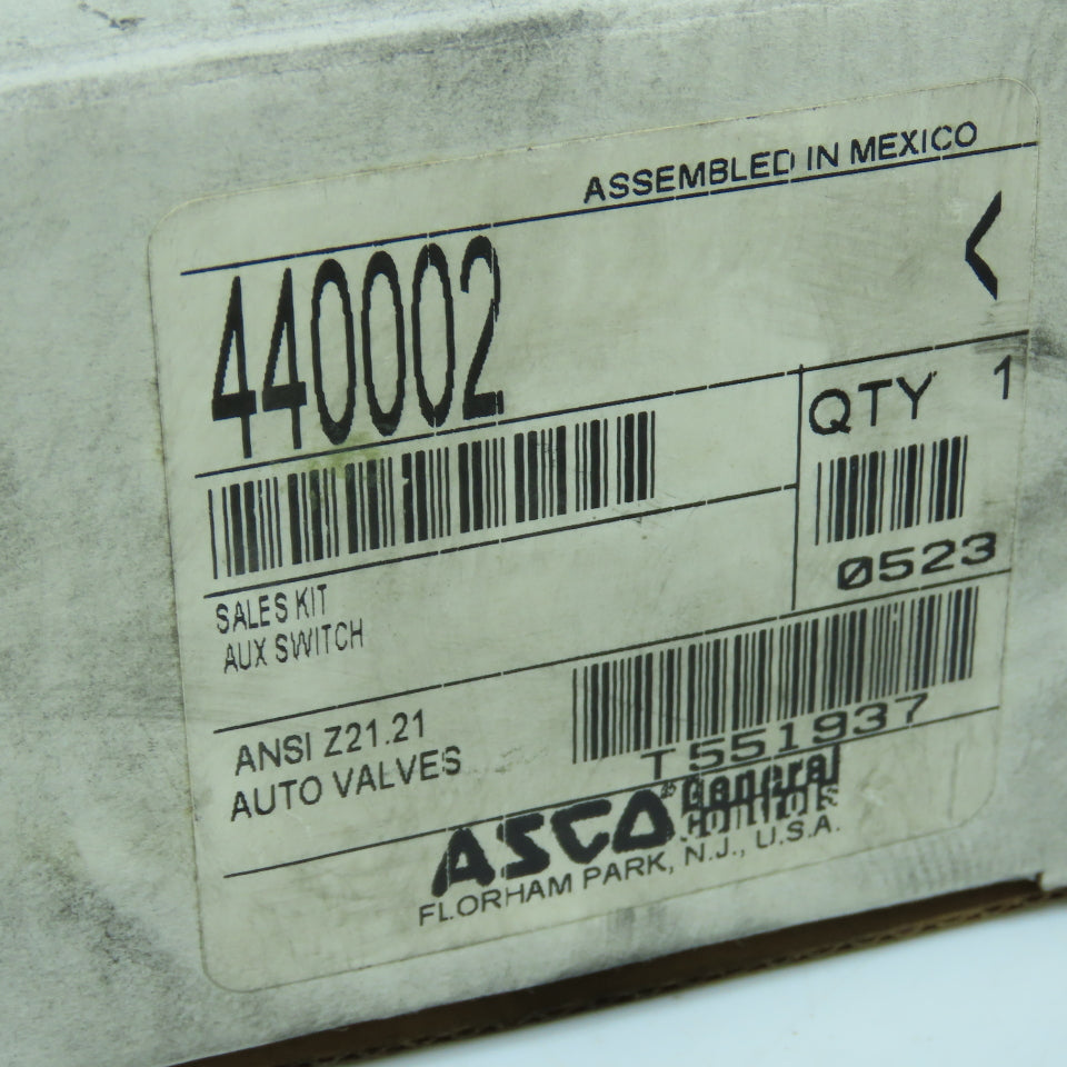 Asco 440002 Left Side Auxiliary Switch Assembly