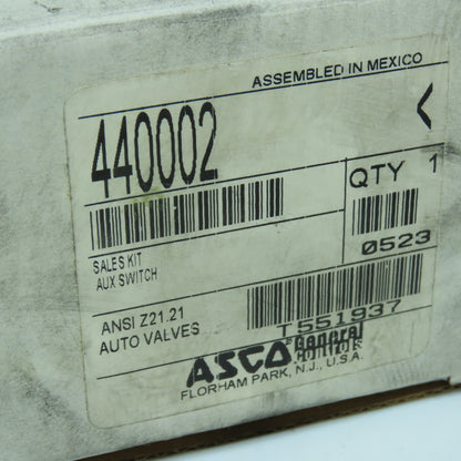 Asco 440002 Left Side Auxiliary Switch Assembly