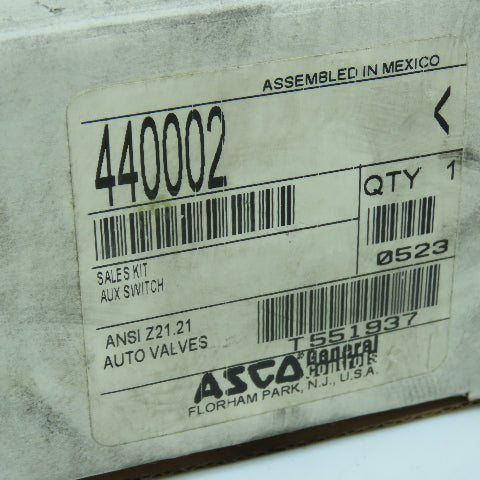 Asco 440002 Left Side Auxiliary Switch Assembly