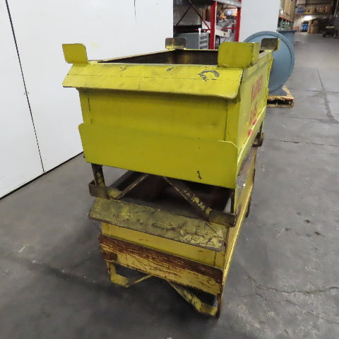 36" x 22" x 14" Deep Steel Scrap Production Material Tote Stacking Box Lot Of 2