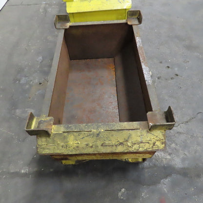 36" x 22" x 14" Deep Steel Scrap Production Material Tote Stacking Box Lot Of 2