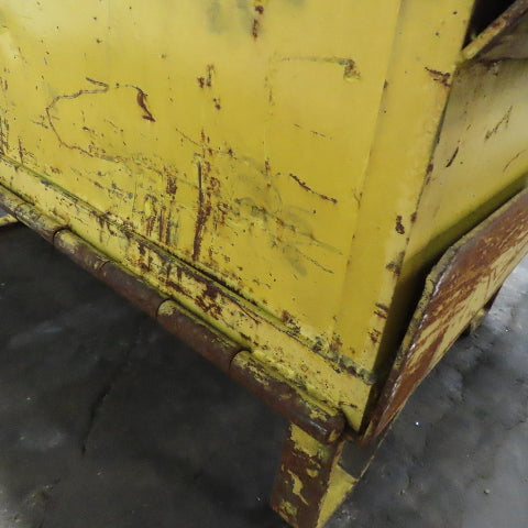 36" x 22" x 14" Deep Steel Scrap Production Material Tote Stacking Box Lot Of 2
