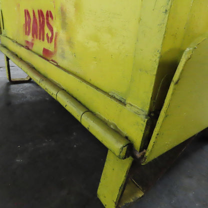 36" x 22" x 14" Deep Steel Scrap Production Material Tote Stacking Box Lot Of 2