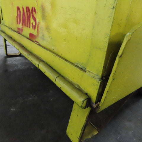 36" x 22" x 14" Deep Steel Scrap Production Material Tote Stacking Box Lot Of 2