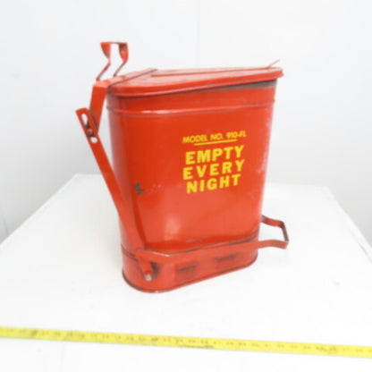 Eagle Model 910-FL Steel Oil Rag Waste Can 10 Gallon W/Foot Pedal Lid