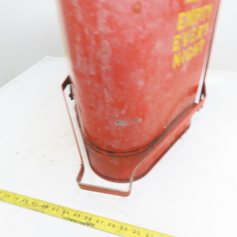 Eagle Model 910-FL Steel Oil Rag Waste Can 10 Gallon W/Foot Pedal Lid